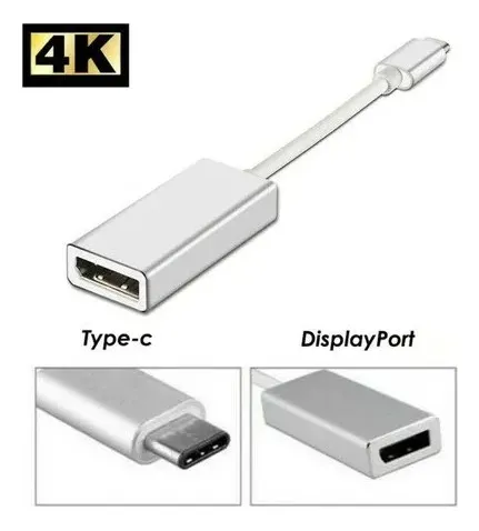 Adaptador USB-C a DisplayPort DP Hembra – Video 4K