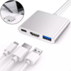 AdaptadorUSBCaHDMI.png Hub Adaptador Usb Tipo C A Hdmi 4k , Usb Tipo C Y Usb 3.0