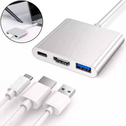 AdaptadorUSBCaHDMI.png Hub Adaptador Usb Tipo C A Hdmi 4k , Usb Tipo C Y Usb 3.0