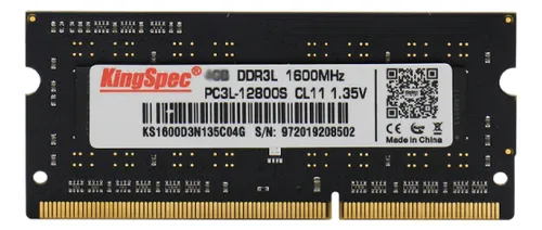 DDR3L2.png Memória DDR3L 8gb -1600mhz Para Notebook KingSpec 1,35v