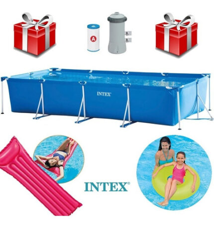 D_621390-MLU51755371132_092022-O.jpg Piscina 28274 Rectangular Intex 7200lts 4.5mts X 2.2mts Regalos