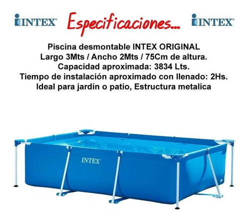 D_629550-MLU31245767673_062019-O.jpg Piscina Rectangular Intex 3 X 2 X 0.76mts Pocas Unidades!!