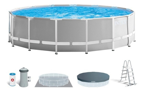 Piscina Intex 16.800l 457x122 Piso Cobertor Bomba+ 2 Regalos