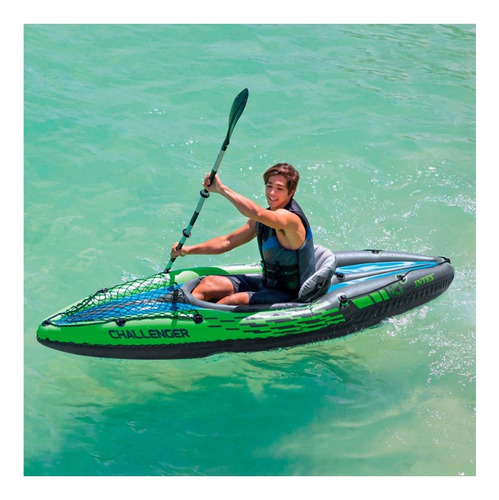 D_648399-MLU71737773914_092023-O.jpg Kayak Inflable Intex Challenger K1 Una Persona Remo Aluminio