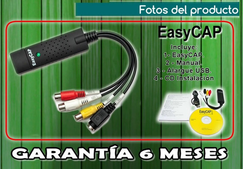 Capturadora de video easycap | Audio y video Usb 2.0
