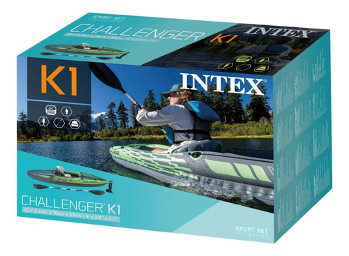 D_675604-MLU71737959042_092023-O.jpg Kayak Inflable Intex Challenger K1 Una Persona Remo Aluminio