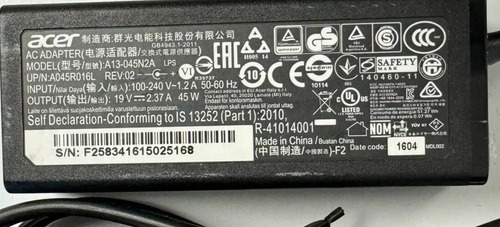 D_705791-MLU77276303052_072024-O.jpg Cargador Notebook Acer Pa-1450-26 A13-045n2a Original 3mm