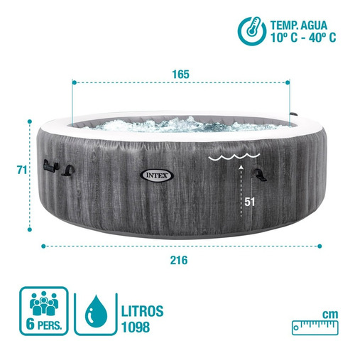 D_725430-MLU74776078811_022024-O.jpg Spa Hidromasaje Inflable Intex Greywood Deluxe 6 Personas