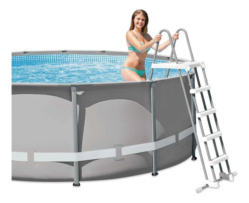 D_727694-MLU71790315983_092023-O.jpg Escalera Piscina Intex 132m 4 Peldaños + Plataforma 28077