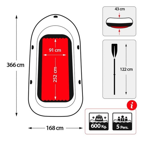 D_738855-MLU51718444047_092022-O.jpg Bote Gomon Intex Excursion 5 Set Remos E Inflador Kayak