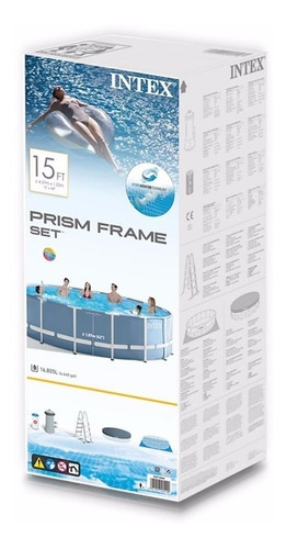 Piscina Intex 16.800l 457x122 Piso Cobertor Bomba+ 2 Regalos