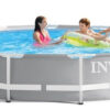 D_761833-MLU74118283998_012024-O.jpg Piscina Estructural Redonda Intex 26712 Con Capacidad De 6503 Litros De 366cm De Di?metro Gris Claro Diseño Mosaico