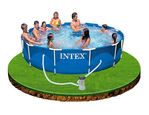 D_764518-MLU30757498210_052019-O.jpg Piscina Intex 4500lts Linea Prisma Frame. C/bomba Y Filtro