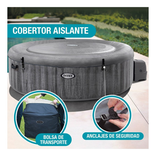D_770894-MLU74646082836_022024-O.jpg Spa Hidromasaje Inflable Intex Greywood Deluxe 6 Personas