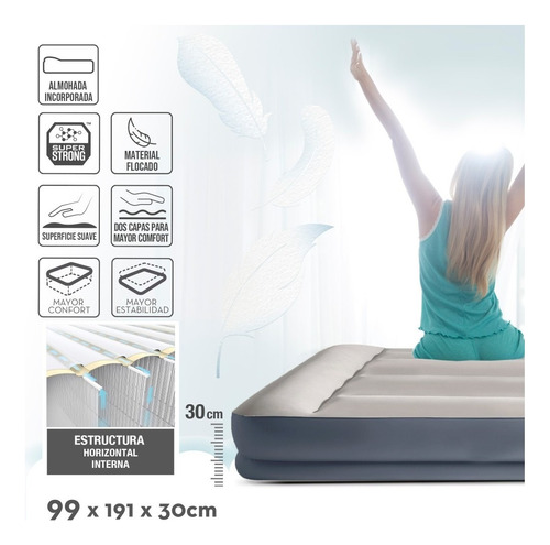 D_772115-MLU73581302686_122023-O.jpg Colchon Electrico Intex Durabeam Pillow Rest 99x191x30 1pza