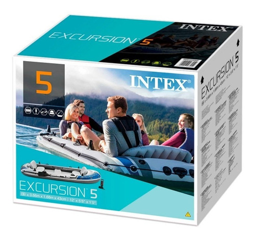 D_783651-MLU51718408171_092022-O.jpg Bote Gomon Intex Excursion 5 Set Remos E Inflador Kayak