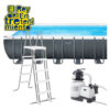 D_785806-MLU75125291277_032024-O.jpg Piscina Estructural Rectangular Intex 26364 Con Capacidad De 31805 Litros De 732cm De Largo X 366cm De Ancho Gris Oscuro Dise?o Mosaico