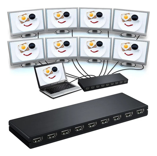 D_787210-MLU72006902739_092023-O.jpg Splitter Hub Hdmi 1x8 4k 2k Soporta Hasta 8 Pantallas