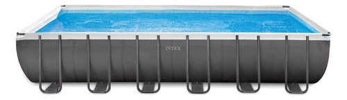D_796078-MLA74650235582_022024-O.jpg Piscina Estructural Rectangular Intex 26362 Con Capacidad De 31805 Litros De 732cm De Largo X 366cm De Ancho Gris
