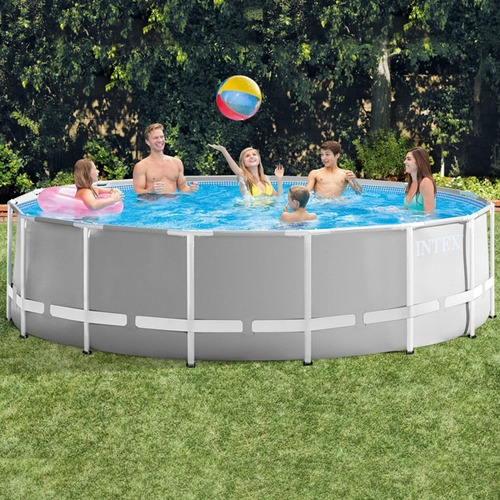 Piscina Intex 16.800l 457x122 Piso Cobertor Bomba+ 2 Regalos