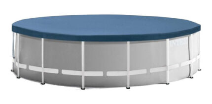 D_842141-MLA46144254391_052021-O.jpg Piscina Estructural Redonda Intex 26726 Con Capacidad De 16805 Litros De 457cm De Di?metro Gris Claro Dise?o Mosaico