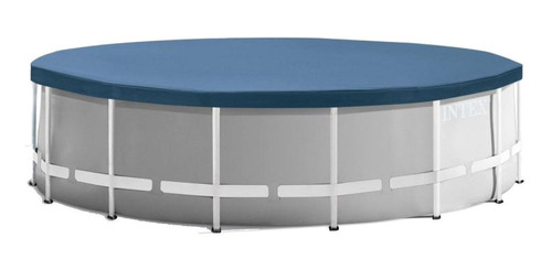 D_842141-MLA46144254391_052021-O.jpg Piscina Estructural Redonda Intex 26726 Con Capacidad De 16805 Litros De 457cm De Di?metro Gris Claro Dise?o Mosaico