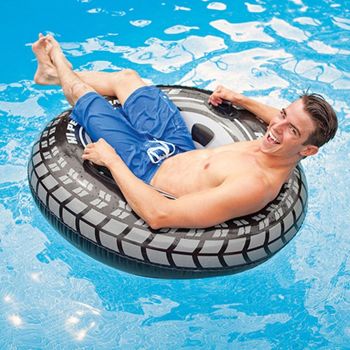 D_847916-MLU52736178645_122022-O.jpg Juego Piscina Rueda Inflable Gomon Intex 91cm Flotador