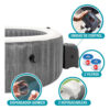 D_852696-MLU74646656590_022024-O.jpg Spa Hidromasaje Inflable Intex Greywood Deluxe 6 Personas