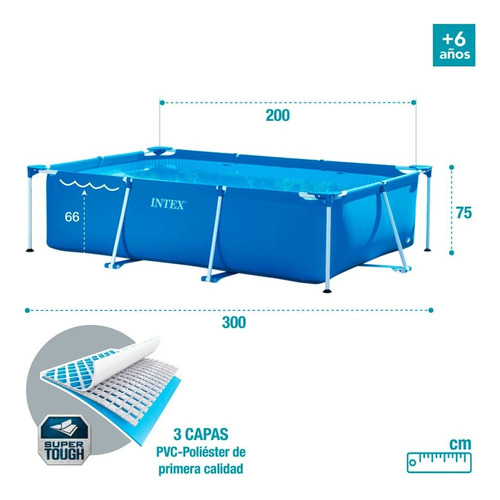 D_860375-MLU72943512631_112023-O.jpg Piscina Rectangular Intex 3 X 2 X 0.76mts Pocas Unidades!!