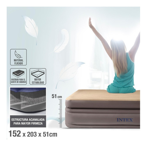 D_861115-MLU71789377101_092023-O.jpg Colchon Inflable 2 Plazas Intex Autoinflable 220v.