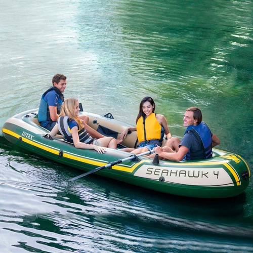D_875191-MLU51719335541_092022-O.jpg Bote Gomon Intex Seahawk 4 Personas Remos E Inflador Kayak