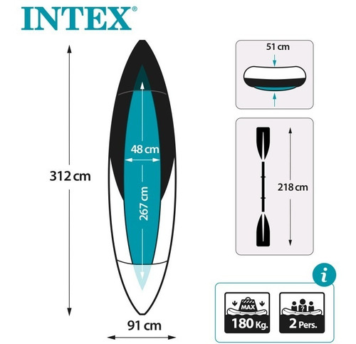 D_898567-MLU48011729249_102021-O.jpg Kayak Intex K2 Inflable Para 2 Personas Completisimo