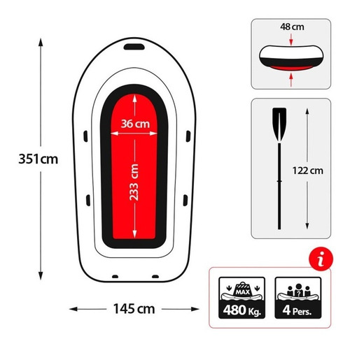 D_905648-MLU51719343515_092022-O.jpg Bote Gomon Intex Seahawk 4 Personas Remos E Inflador Kayak
