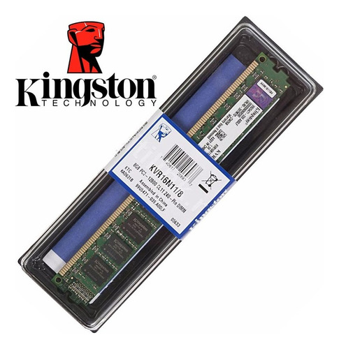 D_943610-MLU74553629209_022024-O.jpg Memoria Ram Valueram Color Verde 8gb 1 Kingston Kvr16n11/8