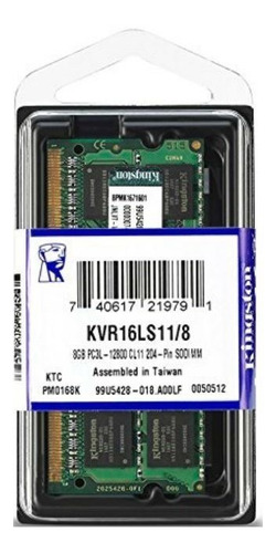 D_959122-MLU70007092846_062023-O.jpg Memoria Ram Valueram Color Verde 8gb 1 Kingston Kvr16ls11/8