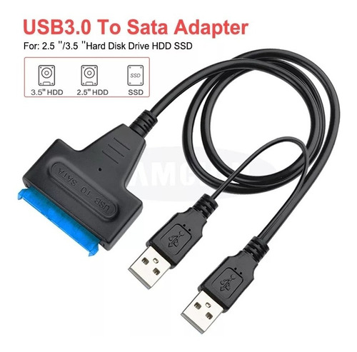 Adaptador Disco Sata A Usb Pc Notebook Ssd A Usb 2.0 3.0