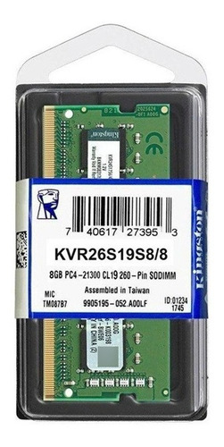 D_973611-MLA51005272405_082022-O.jpg Memoria Sodimm Laptop Kingston 8gb Ddr4 2666mhz