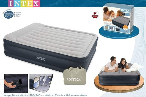 D_981519-MLU26580648713_122017-O.jpg Colchon Sommier Intex Inflable Auto Inflable 2 Plazas 220v