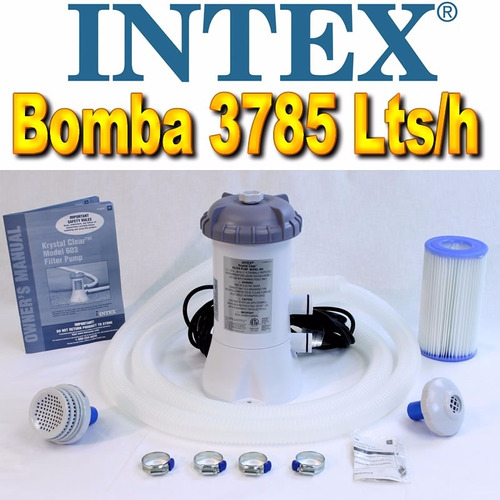 Bomba Intex Original 3785 Lts/h Inc Mangueras Y Filtro