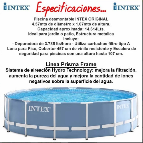 D_996084-MLU26572906599_122017-O.jpg Piscina Intex 14.600l Linea Prisma Frame 457 X 107 Completa