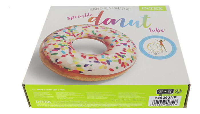 Salvavidas Inflable Dona Con Grajeas Intex Color Multicolor