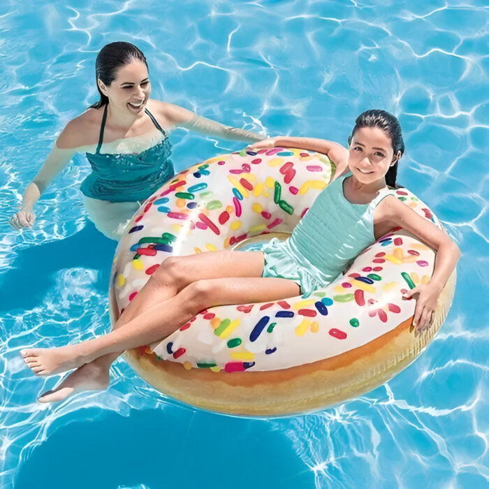 Salvavidas Inflable Dona Con Grajeas Intex Color Multicolor