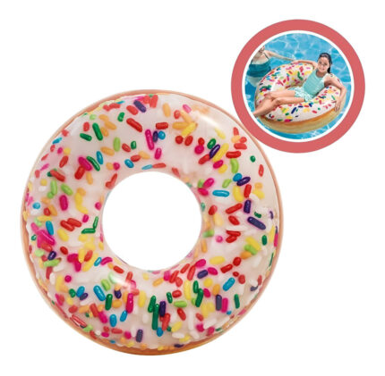 Salvavidas Inflable Dona Con Grajeas Intex Color Multicolor