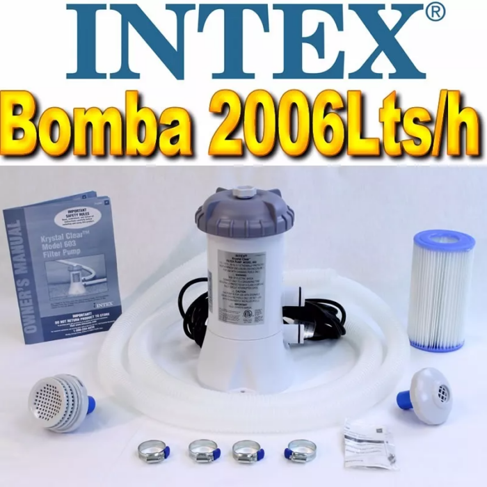 Bomba Intex Original 2006 Lts/h Inc Mangueras Y Filtro