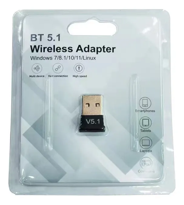 D_NQ_NP_2X_955851-MLU100591428478_122025-F.png Adaptador O Receptor Usb Bluetooth 5.1 Pc Notebook