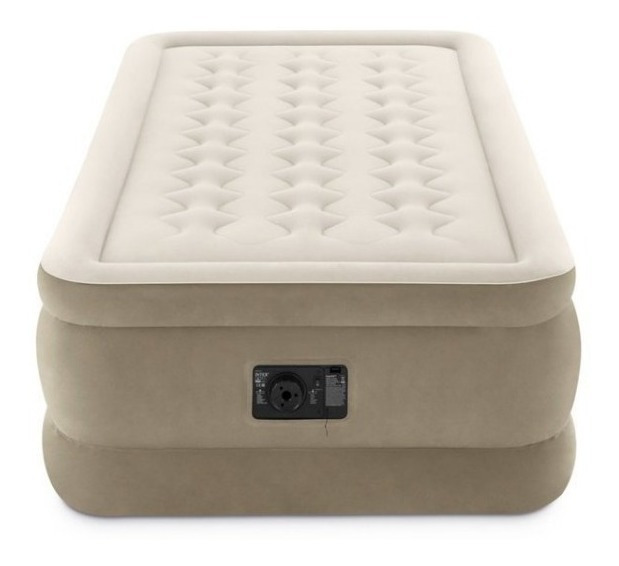 Colchon Somier Autoinflable Intex 1 Plaza De Luxe - Beige