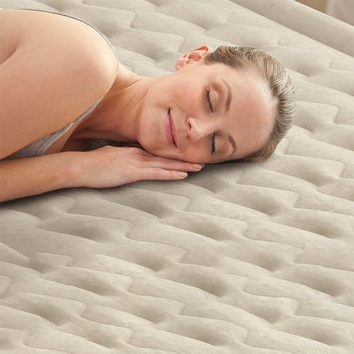 Colchon Somier Autoinflable Intex 1 Plaza De Luxe - Beige