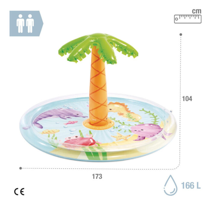 D_NQ_NP_2X_981214-MLU96772074557_102025-O.jpg Piscina Inflable Infantil Intex con Spray y Palmeras - 173x104
