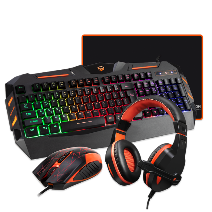 Meetion C500 - Kit Gamer 4 en 1 con Retroiluminación RGB