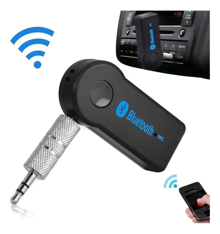 Adaptador Auxiliar Audio Bluetooth Para Auto Jack 3.5